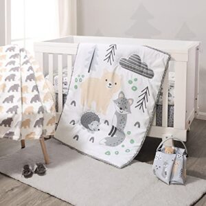 the peanutshell woodland crib bedding set, 5 pieces, forest creatures