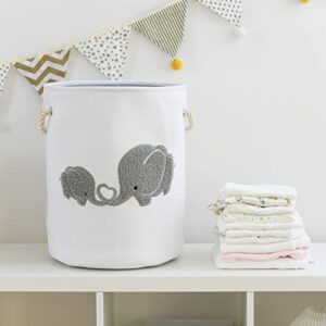 INough Baby Laundry Basket Elephant, Baby Girl Basket Large Baby Hamper for Nursery Boy, Kids Laundry Baskets, Nursery Hamper for Baby, Baby Nursery Decor for Livingroom Kidsroom Play Room