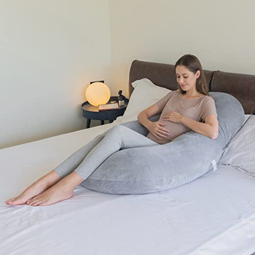 Maternity Pillow U Shape， Pregnancy Pillows for Sleeping， Body Pillow， Full Body Pillow，Back Hip Leg Abdominal Support Soft and Comfortable Maternity Pillow， Pillowcase Removable Easy to Clean…