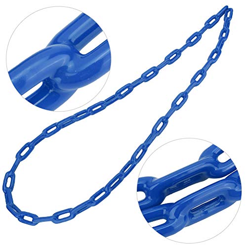 Vifemify 1.5m Children Outdoor Indoor Plastic Coated Iron Playground Swing Link Chain Toy Accessory Swing Sets for Backyard Tools(Blue)