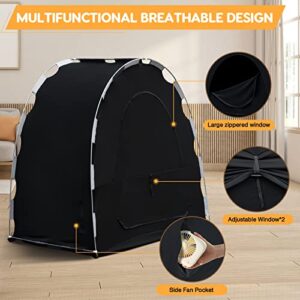 besuhot Blackout Cover for Pack N Play, Baby Sleep Pod Slumber, Portable Sunshade Travel Crib Canopy Blocks 95% of Light（Black）