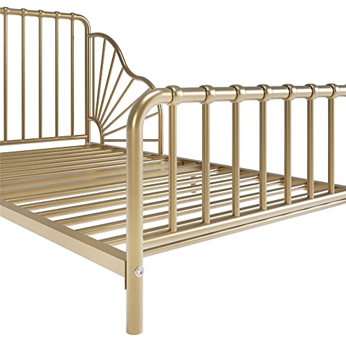 Little Seeds Quinn Whimsical Metal Toddler Bed, Gold