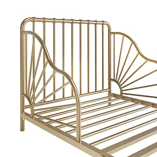 Little Seeds Quinn Whimsical Metal Toddler Bed, Gold