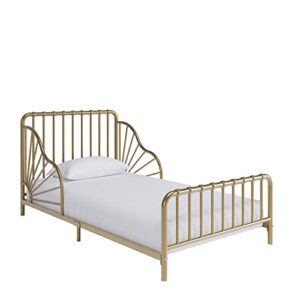 Little Seeds Quinn Whimsical Metal Toddler Bed, Gold