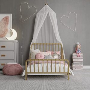 Little Seeds Quinn Whimsical Metal Toddler Bed, Gold