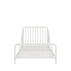 Little Seeds Quinn Whimsical Metal Toddler Bed, White