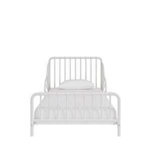 Little Seeds Quinn Whimsical Metal Toddler Bed, White