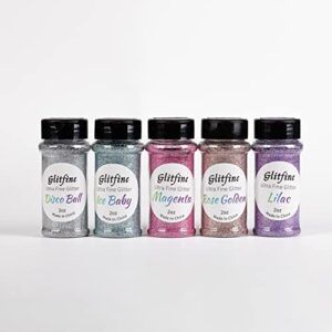 extra fine holographic glitter,5 colors glitter set pack,283g/10oz craft glitter powder for resin,slime,nail,tumbler (5 new holographic colors)