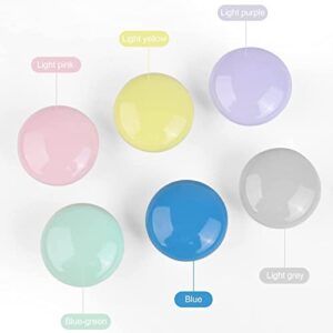 OctinPris 6X Colorful Cute Glossy Ceramic Knobs Round Mushroom Shape Lovely Door Pull Knob Cabinet Closet Ceramic Drawer Cupboard Kitchen Dresser Kids Child Bedroom Pulls Wardrobe Handles