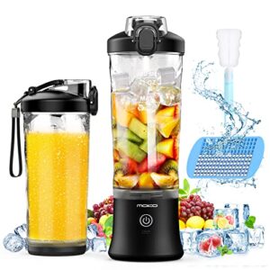 Ｍoko portable blender, 270 watt personal blender for shakes and smoothies,21oz personal blender usb rechargeable with 6 blades, bra free, smoothie blender for kitchen sports travel and outdoors,black