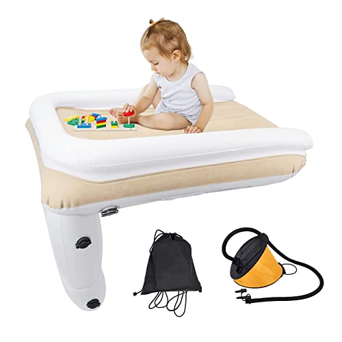 GTDSAOZG Airplane Bed for Toddler,Inflatable Airplane Bed for Kids, Flyaway Kids Bed Airplane,Inflatable Toddler Travel Bed,Fits Most Airplane Economy Seats, Hand Pump and Carry Bag Included