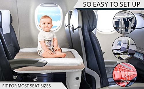 GTDSAOZG Airplane Bed for Toddler,Inflatable Airplane Bed for Kids, Flyaway Kids Bed Airplane,Inflatable Toddler Travel Bed,Fits Most Airplane Economy Seats, Hand Pump and Carry Bag Included