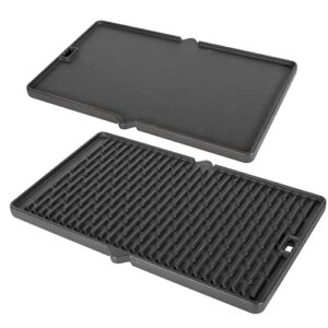 BBQ Future 7404 Reversible Cast Iron Griddle for Weber Griddle Insert Summit 400/600 Series Gas Grill Summit E670 E450 S470 E450, Grill Accessories for Weber Summit Gold, Black