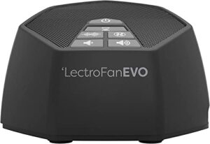 lectrofan evo guaranteed non-looping sleep sound machine with 22 unique fan sounds, white noise machine for sleeping and ocean sounds, with sleep timer - black (renewed)