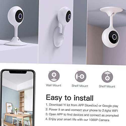 Mastlend 1080P Baby Monitor WiFi Camera Indoor Home Security Camera Wireless CCTV Surveillance Camera Pet Camera Baby Camera with Night Vision/Sound and Motion Detection/2-Way Audio