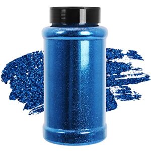 ultra fine blue glitter, 16 oz (1 ib), fine glitter for resin crafts nails tumblers slime cosmetic and festival decoration - blue fine glitter bulk