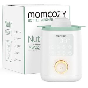 momcozy nutri bottle warmer, 9-in-1 baby bottle warmer with night light, accurate temperature to preserve fullest nutrients in breast milk, bottle warmers for all bottles with breastmilk or formula