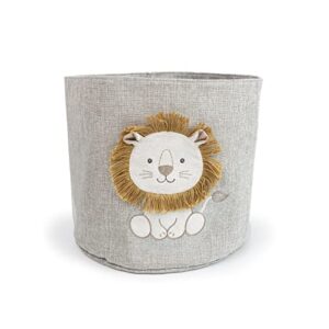 mon ami premium lion round storage basket for organizing - can be used as laundry basket, toy organizers, blanket basket, nursery décor, kids room décor & much more - 13 inches