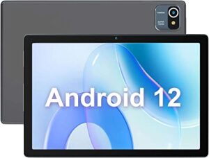 higrace tablet 10 inch android 12-tablet pc with quad-core processor 32gb rom 128gb expansion, dual camera, wifi, bluetooth, type-c (gray, 10inch)