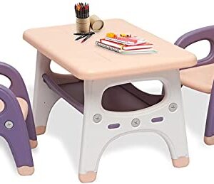 Kinfant Kids Table and Chair Set - Toddler Activity Table with Storage Shelf for Children Mesa para niños Preschool, Kindergarten, Toddler Table & Chair Set