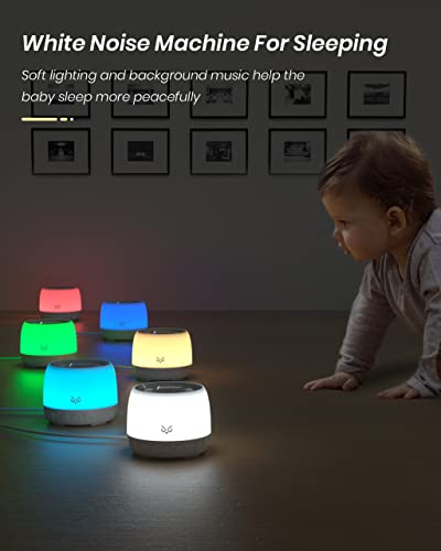 Somezeds Sound Machine with Nursery Night Light, Adult Kids Baby Sleep Sound Machine, White Noise Machine, Perfect for Home, Office, Travel, with 12 Soothing Sounds