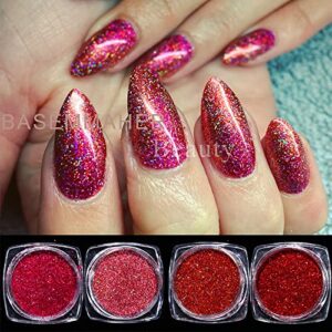 Holographic Nail Glitter 45 Jars Holo Laser Superfine Cosmetic Festival Powder Nail Pigment for Tumblers, Arts and Craft Glitter, Iridescent Glitter for Body Nail Face Hair Eyeshadow Makeup