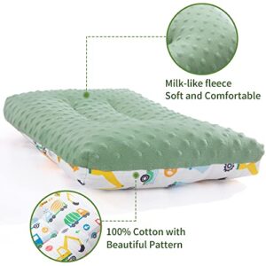 ROYALAY 100% Cotton Toddler Pillow for Sleeping, Kid's Pillow for Toddler Bed (for Kids 2-5 Years Old), 20"x12" Mini Pillow for Travel, Flat and Small Pillow for Boys and Girls(1 Pack)