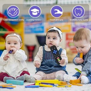 Chuya Baby Teether Toy Chew Toy for Babies 0-24 Months TV Remote Control Shape Teething Relief Baby Toys for Infants (Black)