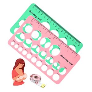 nipple ruler 3pcs set, nipple rulers for flange sizing measurement tool, silicone & soft flange size measure for nipples, breast flange measuring tool breast pump sizing tool - new mothers musthaves