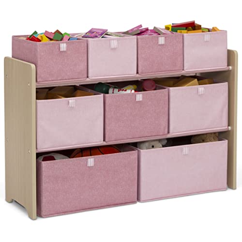 Gap GapKids Deluxe Toy Organizer - Greenguard Gold Certified, Blush/Natural