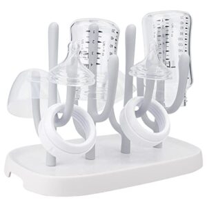 baby bottle drying rack, space saving bottle dryer holder for bottles, nipples, pump parts, cups