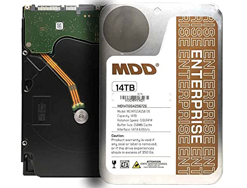 MDD (MDD14TSATA25672E) 14TB 7200 RPM 256MB Cache SATA 6.0Gb/s 3.5" Internal Enterprise Hard Drive - 5 Years Warranty