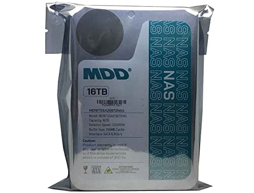 MDD (MD16TSATA25672NAS) 16TB 7200 RPM 256MB Cache SATA 6.0Gb/s 3.5" Internal NAS Hard Drive - 5 Years Warranty