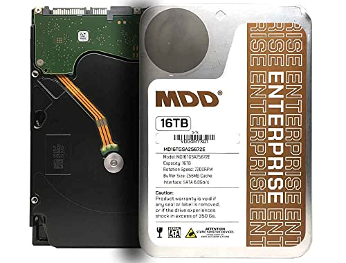 MDD (MDD16TSATA25672E) 16TB 7200 RPM 256MB Cache SATA 6.0Gb/s 3.5" Internal Enterprise Hard Drive - 5 Years Warranty