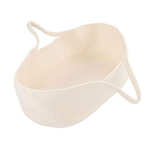 Baby Sleeping Basket, Foldable Safety Baby Carry Basket Portable Newborn Carrying Basket (White)