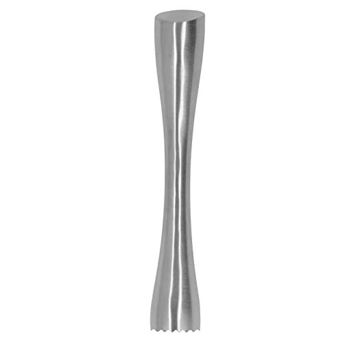 Stainless Steel Cocktail Muddler Food Grade Ergonomic One Piece Forging Drink Muddler for Kitchen Bar Kitchen Muddler Tool(Long Handle Model)