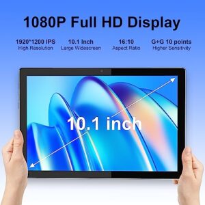 BYYBUO Tablet 10.1 inch Android 12 Tablets, 4GB RAM+64GB ROM, 1920x1200 IPS FHD Display, 7000mAh Battery, 5.0MP+13.0MP Camera, Octa-Core Processor, 2.4G+5G WiFi, Bluetooth, GPS, FM (2023 Gray)