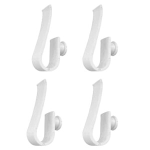 teyouyi 4pcs hooks accessories for bogg bags, insert charm cutie cup holder connector key holder mask holder,white