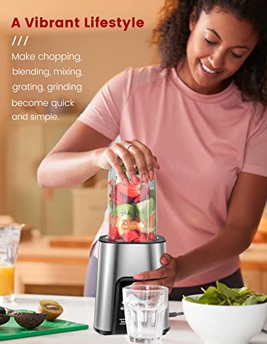 VEWIOR 20 Pieces Smoothie Blender for Shakes and Smoothies, 1000W Blenders for Kitchen, Protein Drinks, Bullet Personal Blender with 2 * 22Oz Smoothie Cups with Lids