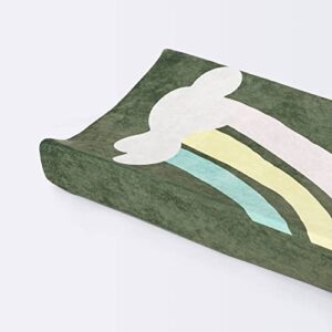 cloud island plush changing pad cover - rainbow print