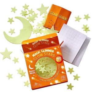 Green Sky Deluxe Glow Stars; Glow in The Dark Stars for Ceiling, Ceiling Stars, Glowing Stars for Ceiling Include Bonus Moon (100 Count)