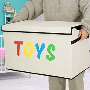 VICTOR'S Toy Storage Organizer - Extra Large Toy Box Chest Storage Boxes Bins Baskets for Kids, Boys, Girls, Nursery Room, Playroom