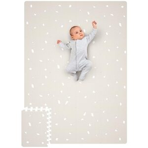 stylish baby play mat - soft, easy to clean 5.6 x 4 ft. floor mat creates a safe play area for your baby boy or girl - the perfect modern foam playmat fits nicely with your kids playroom or home decor