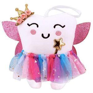 sqimzar  tooth fairy pillow with pocket for girls | tooth pillow for tooth fairy for girls | tooth fairy gifts for girls | toothfairy pillow for girls | tooth fairy bag | tooth fairy pouch