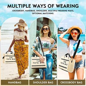 JQAliMOVV The Tote Bag for Women, Straw Tote Bag with Zipper Woven Beach Bag Top Handle Straw Handbag Purses for Travel