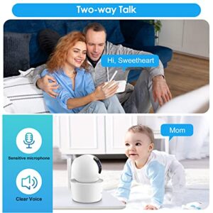 Yonvim Baby Monitor 1080P 5" HD, Video Baby Monitor with Camera and Audio, 5000mAh Battery, 2 Mounts, No WiFi Needed, Night Vision, Long Range, 2-Way Talk, Remote Pan Tilt, Temperature Sense, 4X Zoom