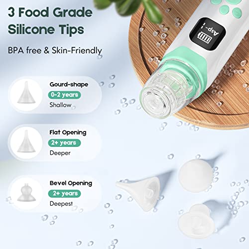 Electric Nasal Aspirator for Baby - Baby Nose Sucker, Booger Sucker for Babies Toddlers Infants Newborns Kids with 3 Suction Levels & Music & Light, Automatic Mucus Nose Cleaner Machine