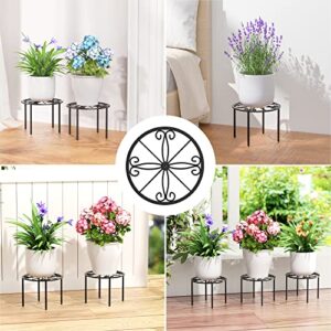 bussdis 1 PCS Plant Stand, Heavy Duty Metal Stand Decorates Plants, Flower Pot Stand against rusting，Round Plant Rack for Room Indoor and Outdoor Courtyard,Gardens.