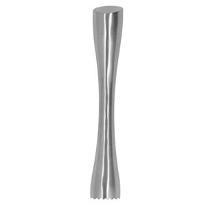muddler for cocktails, professional stainless steel cocktail muddler food grade one piece forging drink muddler for kitchen bar, mixing spoon home bar tool(long handle)