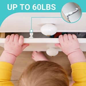 Cabinet Locks for Baby Child Safety - 12Pack Baby Proofing Cabinets Latches Locks for Babies Kids Toddlers, No Drilling Adhesive Invisible Child Proof Cabinet Lock, for Most Cabinets Drawers Cupboards